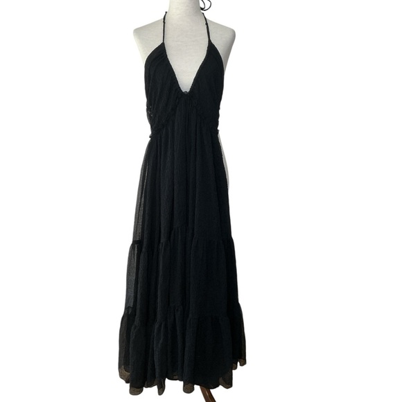 Le Fou Wilfred Swing Maxi Dress Halter Neck in Black Size XXSmall - Picture 2 of 9